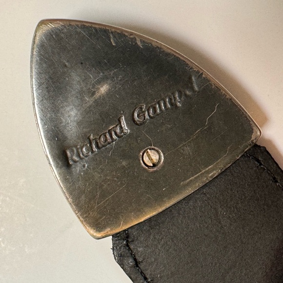 Richard Gampel Paris Brown Vachette Veritable Belt size 80 Leather Silver Zebra - Picture 2 of 16